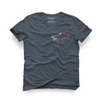TARRZZ Shark Özgün Tasarım Sanatsal Baskılı Minimalist Tişört Bisiklet Yaka Kısa Kollu Pamuklu Tişört Vision S
