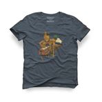 TARRZZ The Last Bridge Özgün Tasarım TişörtSanatsal Baskılı Bisiklet Yaka Kısa Kollu Pamuklu (Vision, 2XL)