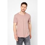 Tarz Cool Erkek Kahve Pis Yaka Salaş T-Shirt - M