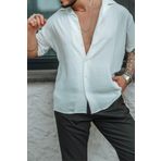 Tarz Cool Erkek Krep Kumaş Oversize Gömlek