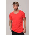 Tarz Cool Erkek Nar Çiçeği Pis Yaka Salaş T-shirt