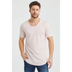 Tarz Cool Erkek Pembe Pis Yaka Salaş T-Shirt - XL