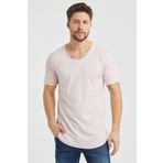 Tarz Cool Erkek Pembe Pis Yaka Salaş T-Shirt