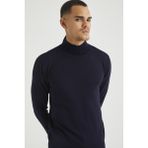 Tarz Cool Erkek Slim Fit Yarım Balıkçı Yaka Basic Triko Kazak - Lacivert