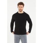 Tarz Cool Erkek Triko Kazak - Siyah - XL