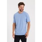 Tarz Cool Erkek V Yaka Slim Fit T-Shirt - Açık Mavi