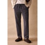 Tarz Cool Füme Renk Erkek Yazlık Keten Karışımı Relaxed Pantolon - 2XL