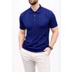 Tarz Erkek Yeni Sezon Yazlık Triko Tişört Kısa Kol Polo Yaka Düğmeli T-Shirt - Kahverengi