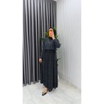 TARZ-I HAS BUTİK Antrasit Günay Elbise Tesettür Giyim
