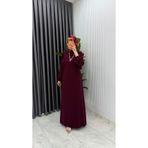 TARZ-I HAS BUTİK Bordo Eylül Elbise Premıum Tesettür Giyim