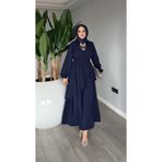 TARZ-I HAS BUTİK Lacivert Cevher Pantolon Takım Tesettür Giyim
