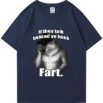 Tarz Sokak Osuruk Kurt Kelimenin Tam Anlamıyla Bana Grafik T-Shirt Erkek Kadın Komik Giyim Harajuku - Lacivert