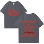 Tarz Sokak Sıcak Satış Pizza Gezegen Hip Hop Grafik T Shirt Erkek Kadın Harajuku Vintage Kısa Kollu Tişö - Gri - XL