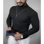 Tarz Yeri Erkek Kaşkorse Boğazlı Full Likralı Fitilli Body Kazak - Siyah - Standart