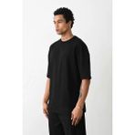 Tarz Yeri Erkek Tişört Düz Basic Penye Yazlık Bisiklet Yaka Kısa Kol T-Shirt - Siyah - M