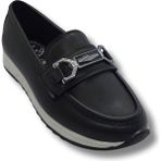 Tarzbu Kadın Siyah Taşlı Tokalı Comfort Loafer Ayakkabı, Rahat Taban, Düz Kadın Babet Ayakkabı Taslıtokalıtarzkl1 - Siyah-001