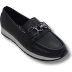 Tarzbu Kadın Siyah Taşlı Tokalı Comfort Loafer Ayakkabı, Rahat Taban, Düz Kadın Babet Ayakkabı Taslıtokalıtarzkl1