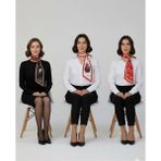 Tarzını Seç Atatürk Fotoğraflı ve Imzalı Türk Bayraklı 3'lü Set Kravat / Eşarp / Fular - Kırmızı - Beyaz - Kırmızı