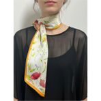 Tarzını Seç Gelincik Bahçesi Kadınlar Gününe Özel Kravat / Eşarp / Fular 84X23 cm - Altın Sarısı
