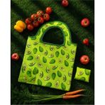 Tarzını Seç Katlanabilir Cepli Bez Market Çantası 44X48 cm – Avokado Desenli Alışveriş Çantası - 44 x 48 cm