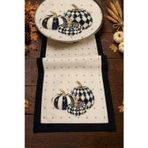 Tarzını Seç Keten Görünümlü Balkabağı Desenli Runner 40x140