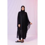 Tarzını Seç Kimono Pareo - Tesettür Pareo - Esnek Likralı Tül Siyah 240x135 Cm