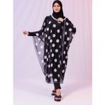 Tarzını Seç Kimono Pareo - Tesettür Pareo - Puantiyeli Siyah 240x135 Cm