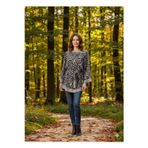 Tarzını Seç Yeni Sezon Rahat Modern Zebra Oversize Panço / Tesettür Tunik - Panço