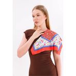tarzınısec Kırmızı Rüya Model Fular Estascarf 48 x 48 Cm