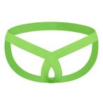 TARZNGGLOP Erkek Seksi Jockstrap Elastik Bikini İç Giyim Moda Düşük Bel Tasarım Külot Oymak, Yeşil, L