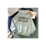 Tarzsokak BIQUINI-9087 Gri Unisex Şemsiye Akademisi Kapüşonlular Boy Öğrenci Kapşonlu Harajuku Rahat Bay B