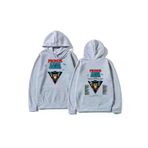 Tarzsokak BIQUINI-9380 Gri Unisex Retro Kaya Müzik Primusss Grafik Baskı Kapşonlu Elbise Erkekle