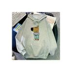 Tarzsokak BIQUINI-9440 Gri Unisex Chill Guy Karikatür Komik Grafik Baskı Kapşonluek Sudadera