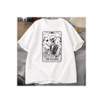 Tarzsokak Okuyucu Tarot Kartı T-Shirt İskelet Okuma T Shirt Yaz Pamuk Kitap Sevgilisi Bookish Tshirt Er 2862
