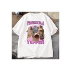 Tarzsokak Professional Yapper Cat Graphic T Shirts Women Men Cotton Short Sleeve T-shirts Casual O Neck 2887