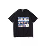 Tarzsokak RONTWE -3301 Siyah Şanslı Yıldız Konata Komik Karikatür Grafik Baskılı Streetwear Hip Hop Yaz Tiş