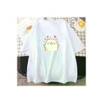 Tarzsokak RONTWE -4679 Beyaz Sumikko Gurashi Yeni Harajuku Komik Estetik Grafik Leri Unisex Anime Karikatür Ra