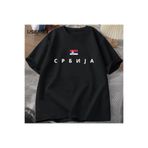 Tarzsokak Sırbistan bayrağı T-shirt erkekler pamuk kısa kollu Tshirt erkek T shirt grafik Tees üst yaz 2824