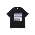 Tarzsokak Siyah Şanslı Yıldız Konata Komik Karikatür Grafik baskılı Streetwear Hip Hop Yaz Tiş