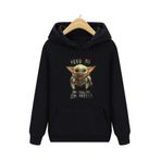 Tarzsokak Star Wars Baby Yoda Siyah Unisex Kapşonlu Sweatshirt Pretty 00522 Tarzsokaksweatiz-21184