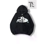 Tarzsokak Tarzsokak-unisex-oversize-kalıp-20164 4 Tune Baskılı Örme Pamuk 2 Iplik Fermuarlı Hırka Siyah