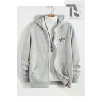Tarzsokak Tarzsokak-unisex-oversize-kalıp-20164 Cynical 777 Sweatshirt Fermuarlı Hırka Siyah
