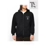 Tarzsokak Tarzsokak-unisex-oversize-kalıp-20164 Trasher Skate Sweatshirt Fermuarlı Hırka Siyah