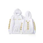 Tarzsokak Tarzsokaksweatiz-20661 Anime Tokyo Revengers Unisex Hoodie Kapşonlu 13973 Beyaz