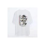 Tarzsokak TRZ-Trend-Sokak-Modası-43489 Unisex Beyaz Oversize T-Shirt Baskılı Osaka Tişört