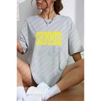 Tarzsokak TRZSB-Trend-Sokak-Modası--43780 Unisex Shimmer Baskılı T-Shirt