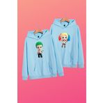 Tarzsokak Unisex Açık Mavi Harley Quinn Baskılı Sevgili Kombini 2'li Set benisengiydirjok Tarzsokak-unisex-oversize-kalıp-19398