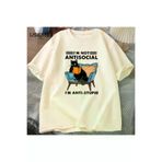 Tarzsokak USSEMEI-2832 Komik Kedi Okuma Kitap T-Shirt Grafik Tees Pamuk Erkek Giyim O Boyun Meme Kısa Kollu Tees Har 2832