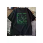 Tarzsokak USSEMEI-2934 Retro Komik Dinozor 90S Grafik T Shirt Vintage Hayat Iyi Oldu T-Shirt Pamuk Kısa Kollu Üstler 2934