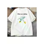 Tarzsokak USSEMEI-2976 When You Walking Dank Meme Graphic T Shirts Casual Cotton Short Sleeve Funny T-Shirt Streetwe 2976